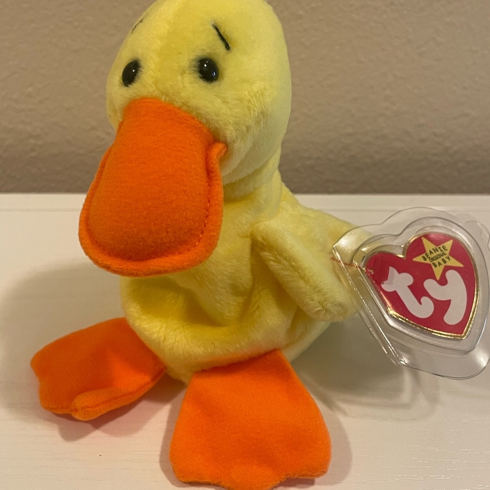 Ty Beanie Babies - Quackers the Duck